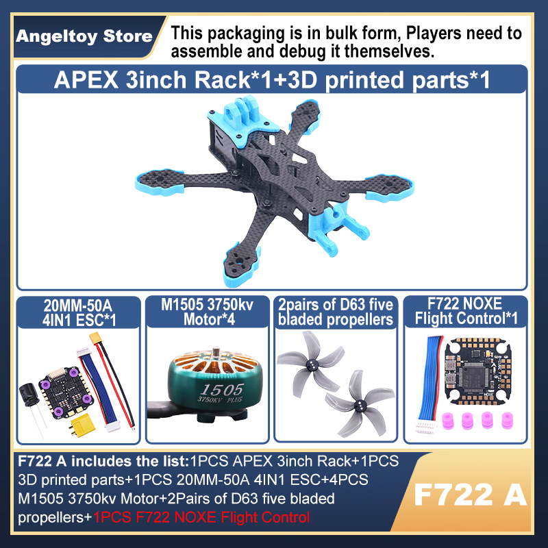 Drone Kit Octocopter - B-CUBE APEX 3inch FPV Drone Frame