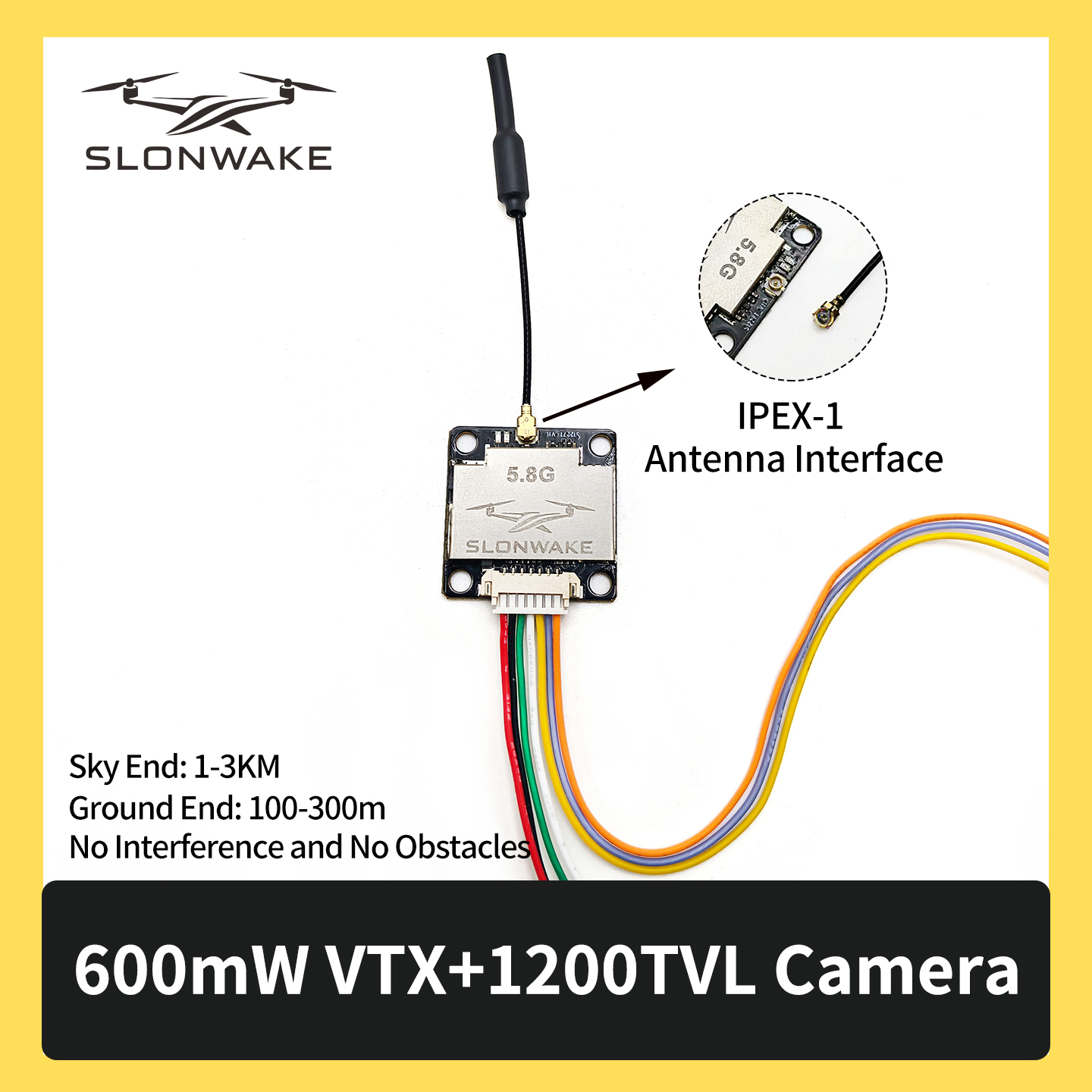 SLONWAKE 5.8G 600mW 7-24V FPV  - Drone Kit Fpv avis et prix