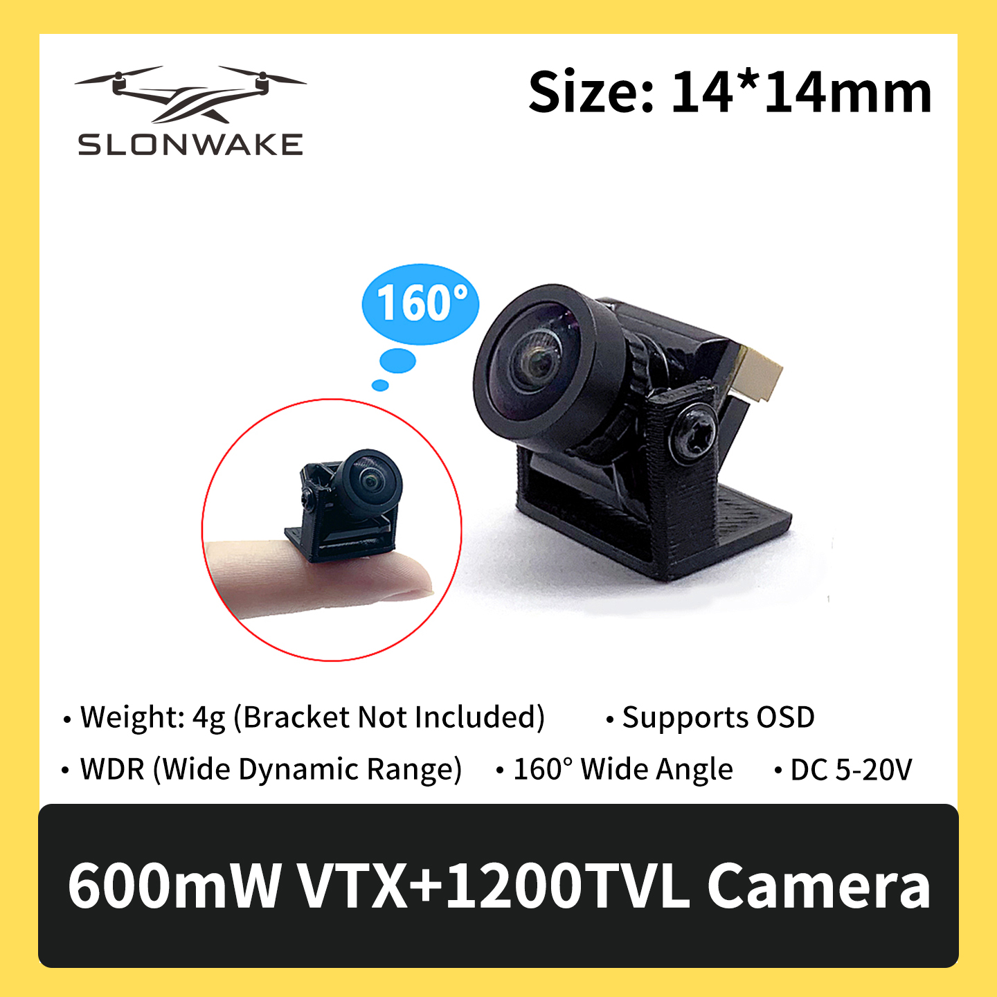 SLONWAKE 5.8G 600mW 7-24V FPV  - Drone Kit Fpv avis et prix