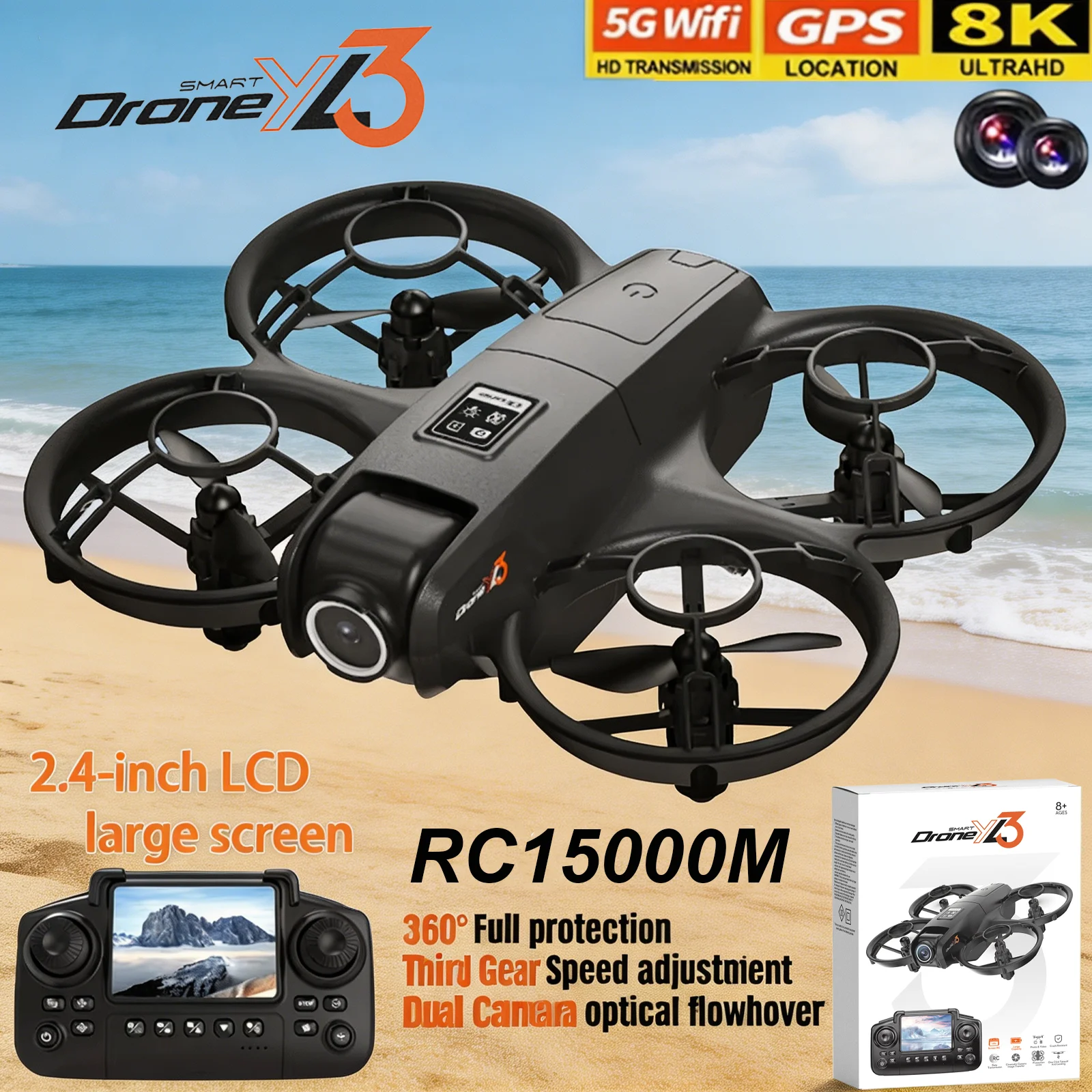 New YL3 RC Drone 8K 1080P Wide - Drone Kit Professional avis et prix